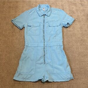 {Urban Outfitters | BDG} Chambray Utility Romper | Light Blue ~ Size Medium